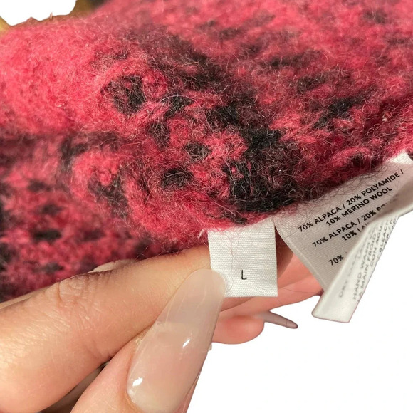 NAADAM Space-Dyed Alpaca-Blend Sweater Magenta Size Large - Picture 9 of 10